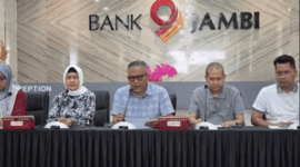 para petinggi bank jambi beri keterangan terkait raibnya uang nasabah