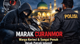 Dua sepeda motor milik jamaah di laporkan hilang ketika pemiliknya sedang menunaikan salat tarawih di masjid setempat. 