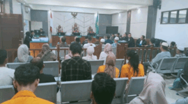 Sidang Pembacaan Tuntutan Korupsi PJU Kerinci. Foto : Ist