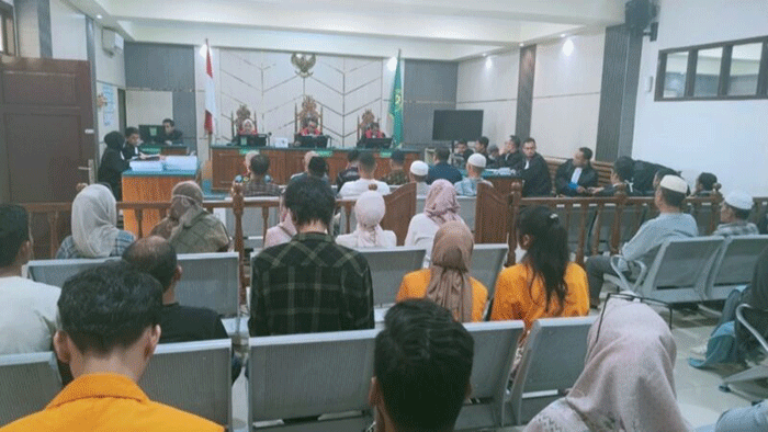 Sidang Pembacaan Tuntutan Korupsi PJU Kerinci. Foto : Ist