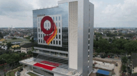 Gedung Mahligai 9 Bank Jambi yang berada di Kota Jambi (ANTARA/HO-Bank Jambi)
