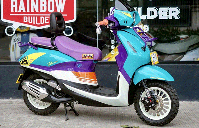 Modifikasi Yamaha Grand Filano bergaya Urban Rally. Foto: Dok. Yamaha Indonesia

