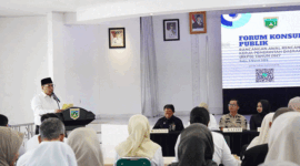 Walikota Hendri Arnis ketika membuka Forum Konsultasi Publik arencana awa RKPD 2027