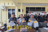 Konferensi pers pengungkapan kasus pembunuhan dokter di Kabupaten Gayo Lues oleh Polres Gayo Lues, Kamis (26/3/2026). Foto: Dok. Polres Gayo Lues