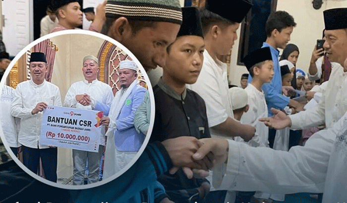 Safari Ramadan di Masjid Nurul Hikmah, Desa Tambak Tinggi, Kecamatan Depati Tujuh, Kamis (5/3/2026)