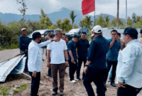 Gubernur turut di dampingi oleh Alfin bersama jajaran pemerintah daerah