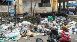 Tumpukan sampah kembali terlihat di sejumlah titik wilayah Kota Sungai Penuh