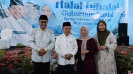 Wali Kota Sungai Penuh Alfin menghadiri halal bihalal Gubernur Jambi Al Haris di Bangko.