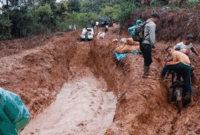 Kondisi jalan di Desa Renah Pemetik
