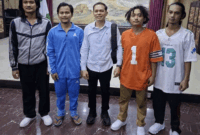 TNI bersama Otoritas Terkait Setempat, Berhasil Membebaskan Empat WNI Yang Diculik Di Perairan Gabon. Foto: Dok. Mabes TNI