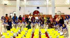 Kegiatan Yatim Fest dan Dhuafa di Masjid Baitul Makmur Desa Talang Lindung bersama Majelis Taklim Permata Almubaraqah