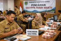Ilustrasi pencairan gaji PPPK Paruh Waktu.