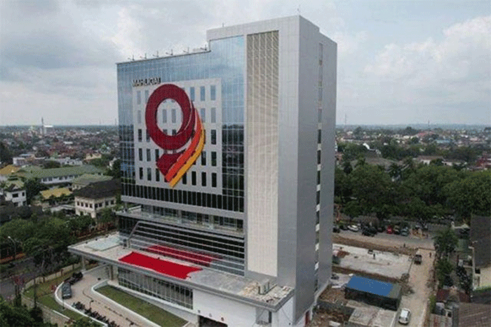 Gedung Mahligai 9 Bank Jambi yang berada di Kota Jambi (ANTARA/HO-Bank Jambi)