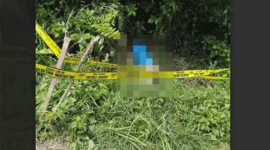 TEMUAN MAYAT - Jasat pria tanpa identitas yang ditemukan di tepi jalan lintas di Kelurahan Sengeti, Kecamatan Sekernan, Kabupaten Muaro Jambi pada Kamis (26/3/2026) pagi.