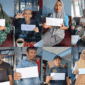 Sejumlah disabilitas ketika menerima zakat dari Baznas Padang Panjang.