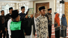 Pelantikan dan pengambilan sumpah Allex Saputra sebagai Ketua Umum Badan Pengelola Islamic Centre (BPIC) Kota Padang Panjang.