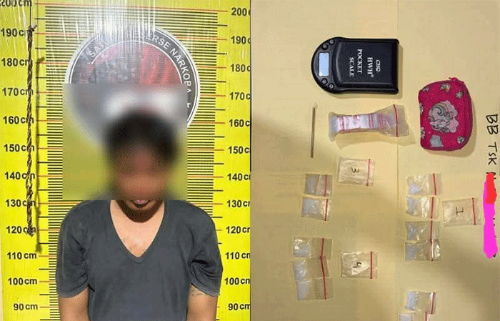 foto tersangka beserta  barnag bukti
foto. doc: facebook