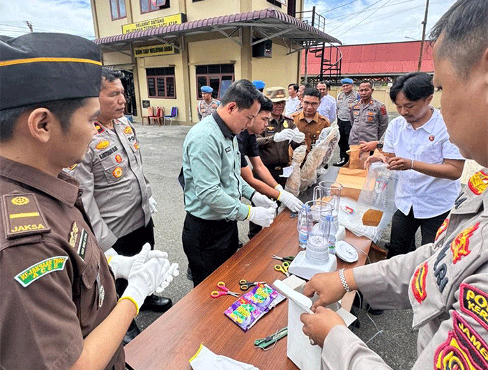 pemenusnahan barang bukti narkoba oleh polres kerinci