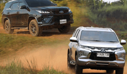 komparasi Toyota Fortuner vs Mitsubishi Pajero Sport(dok Kompas.com)