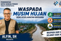 Wako Sungai Penuh Alfin ajak warga jaga lingkungan hadapi musim hujan. (Ft: Dinas Kominfosta)