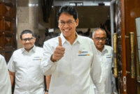 Menteri Keuangan Purbaya Yudhi Sadewa bersiap mengikuti rapat kerja bersama Komisi XI DPR di Kompleks Parlemen, Senayan, Jakarta, Senin (6/4/2026). Foto: Rivan Awal Lingga/ANTARA FOTO