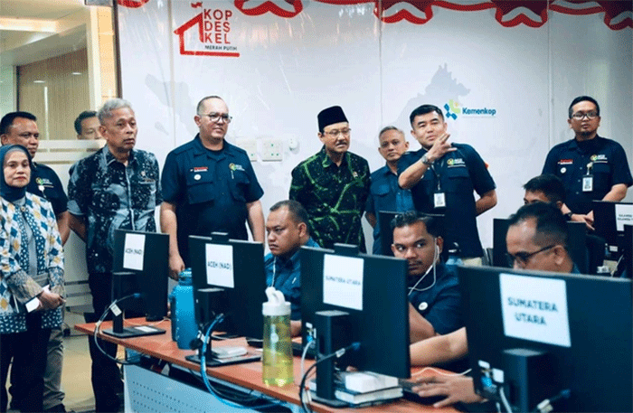 Kunjungan Mensos Saifullah Yusuf (Gus Ipul) didampingi Wamensos Agus Jabo Priyono di Kantor Agrinas Pangan Nusantara, Jakarta Timur, Selasa (28/4/2026). Foto: Kemensos RI