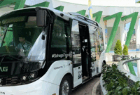 BUS LISTRIK Trans Bahagia di Kota Jambi 