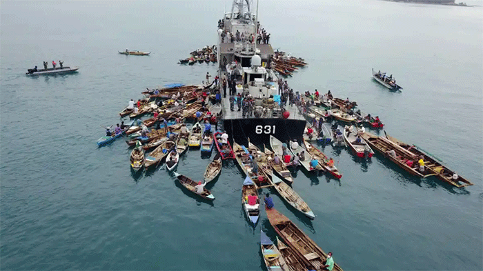 ILUSTRASI Kapal di Selat Malaka 