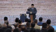 Presiden Prabowo Subianto dalam acara Penyerahan Denda Administratif dan Penyelamatan Keuangan Negara di Kejaksaan Agung, Jakarta, (10/4/2026). Foto: Jamal Ramadhan/kumparan