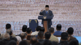 Presiden Prabowo Subianto dalam acara Penyerahan Denda Administratif dan Penyelamatan Keuangan Negara di Kejaksaan Agung, Jakarta, (10/4/2026). Foto: Jamal Ramadhan/kumparan