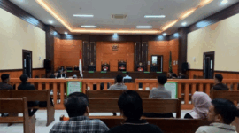 Sidang baragendakan pembacaan tuntutan terhadap terdakwa Ari Asman alias Badai di Pengadilan Negeri Padang pada Kamis (15/4). ANTARA/HO-Kejaksaan