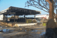 Suasana Stasiun Pengisian Bulk Elpiji (SPBE) Cimuning usai terbakar di Mustikajaya, Bekasi, Jawa Barat, Kamis (2/4/2026). Foto: Paramayuda/ANTARA FOTO