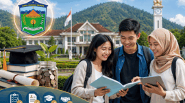 Ilustrasi mahasiswa Sungai Penuh sedang belajar bersama