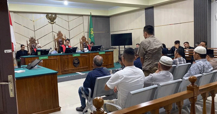 Majelis hakim membacakan vonis hukuman kepada terdakwa