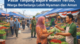 ilustrasi gambar pasar tanjung bajure