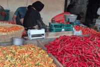 Harga cabe stabil di Pasar Tanjung Bajure Kota Sungai Penuh.