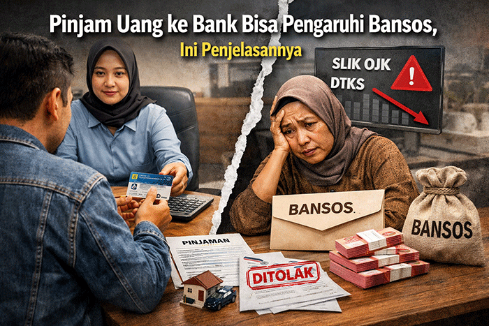Ilustrasi pinjaman uang ke bank