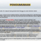 Pengumuman pemindahan operasional pelayanan penerbangan ke terminal baru di Bandar Udara Depati Parbo.