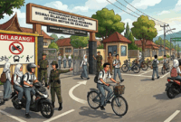 ilustrasi larangan pelajar di larang membawa kendaraan