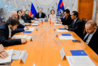 Menteri ESDM Bahlil Lahadalia bertemu Menteri Energi Rusia Sergey Tsivilev.Foto: Dok. Kementerian ESDM