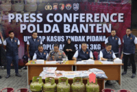 Foto: Polda Banten mengungkap penyalahgunaan elpiji subsidi 3 kg. (Arief Ikhsanudin/detikcom)