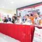 konferensi pers Polda Sumatera Selatan mengenai praktik penyelewengan 10 ton pupuk bersubsidi di Kabupaten Muara Enim