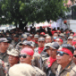 Ribuan honorer Satpol PP yang tergabung dalam FKBPPPN menggelar demonstrasi di Jakarta 2-3 Maret 2023 ingin diangkat jadi PNS. Ilustrasi Foto: Dokumentasi FKBPPPN
