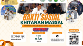 Bakti sosial khitanan massal gratis yang diselenggarakan oleh Kementerian Sosial RI melalui Sentra Alyatama Jambi.