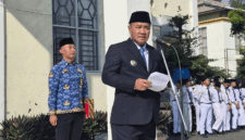 Wali Kota Alfin membacakan sambutan Menteri Komunikasi dan Digital RI, Meutya Viada Hafid