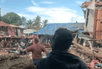 Ledakan di kawasan padat penduduk di Biak Numfor, Papua, Minggu (31/5/2026). Foto: Dok. Istimewa