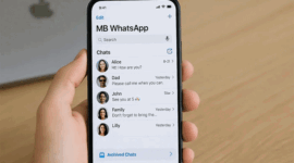 Tampilan MB WhatsApp di Android yang sudah mirip WhatsApp iPhone iOS sepenuhnya /Generated by OpenAI/