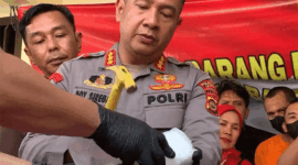 Kapolresta Jambi, Kombes Pol Boy Sutan Binanga Siregar, Selasa (5/5/2026).Polresta Jambi memusnahkan barang bukti narkotika hasil pengungkapan Januari–April 2026 sekaligus mencatat lonjakan signifikan kasus dan tersangka. 
