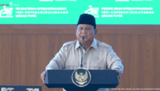 Presiden Prabowo berpidato saat Peresmian Operasionalisasi 1061 Koperasi Desa/Kelurahan Merah Putih, Kabupaten Nganjuk, (16/5/2026). Foto: YouTube/ Sekretariat Presiden
