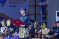 Mendiktisaintek Ajak Pelajar Jangan Takut Bermimpi ini disampaikan Brian Yuliar  saat memimpin upacara Peringatan Hari Pendidikan Nasional